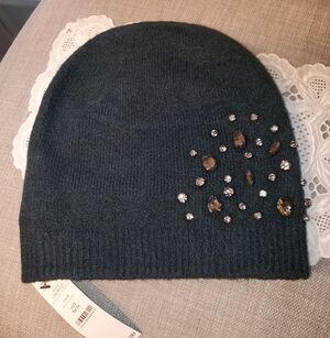 WHBM beanie hat, Rhinestone, NWT